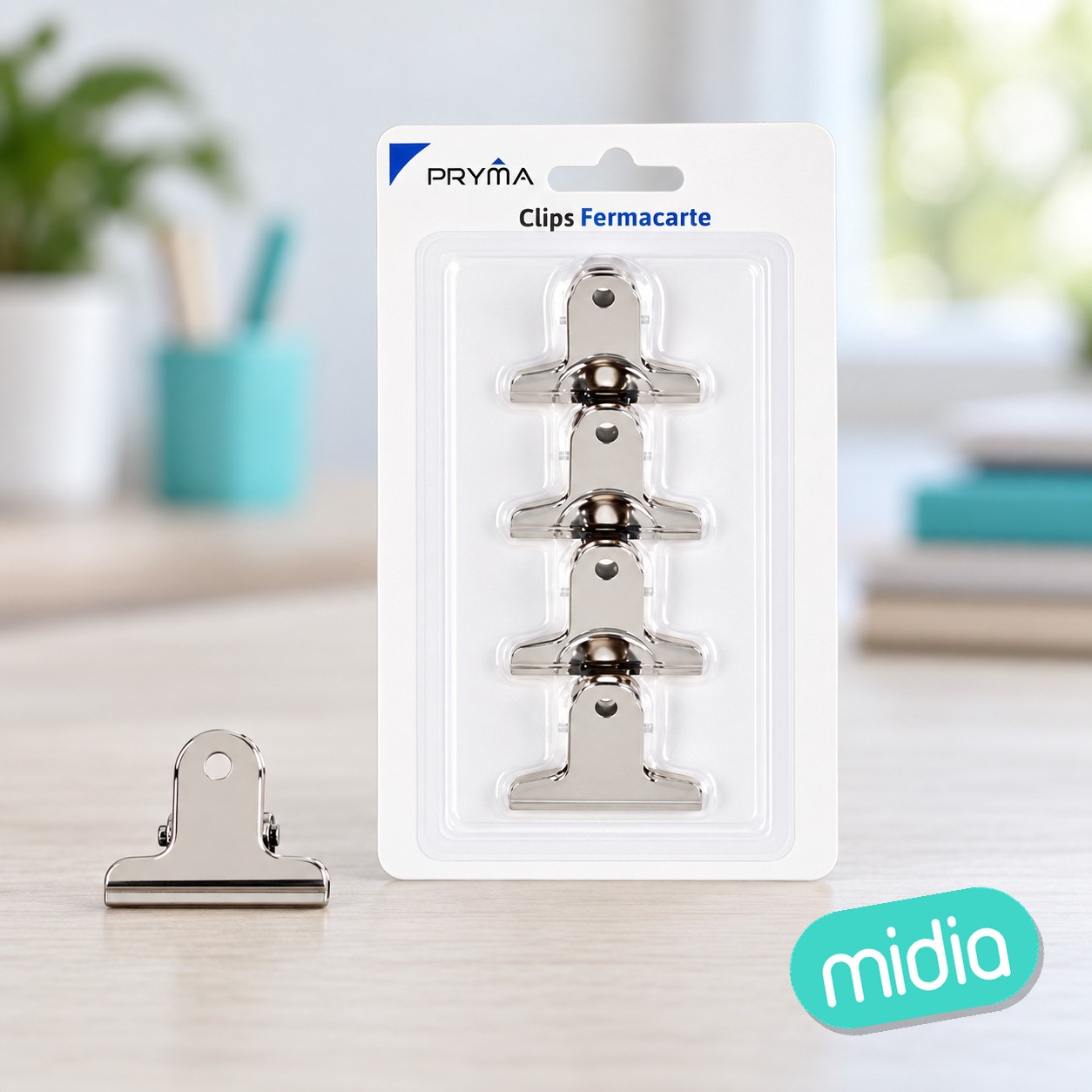 Clip de bulldog metálico 50mm 4pz