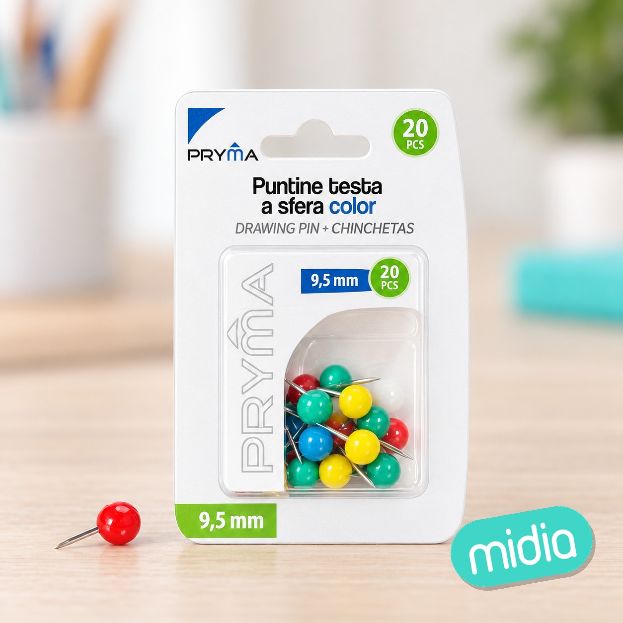 Chincheta 9.5mm 20pz