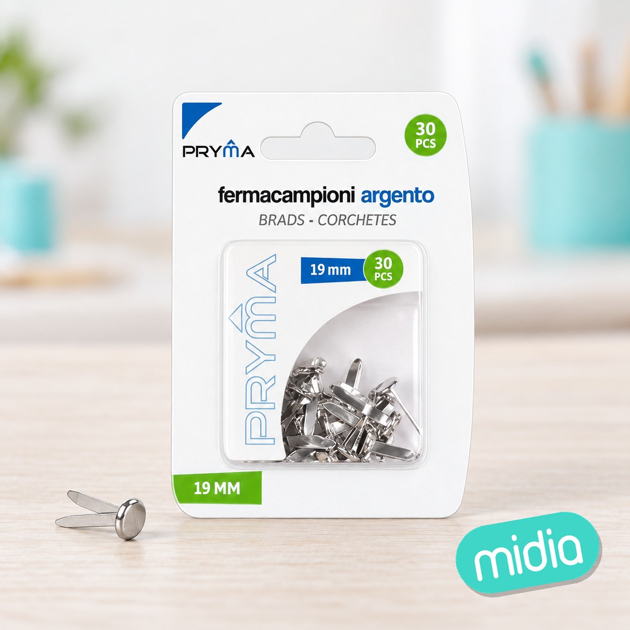 Clips de muestra de color plata 19mm 30pz