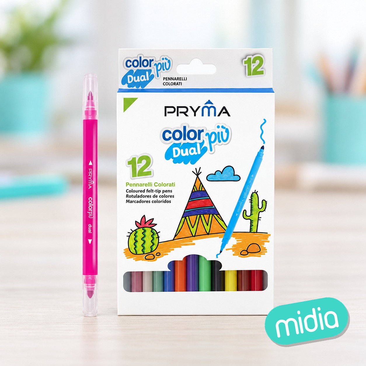 Rotulador de doble punta 12pz