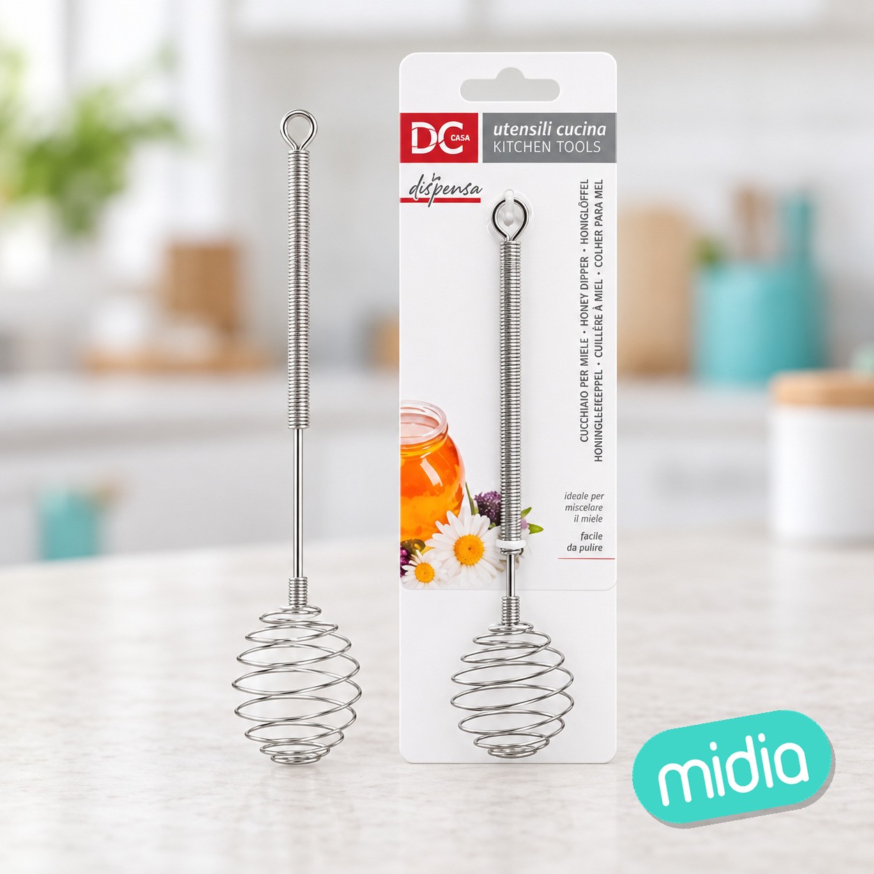 Cuchara miel espiral 21x4cm
