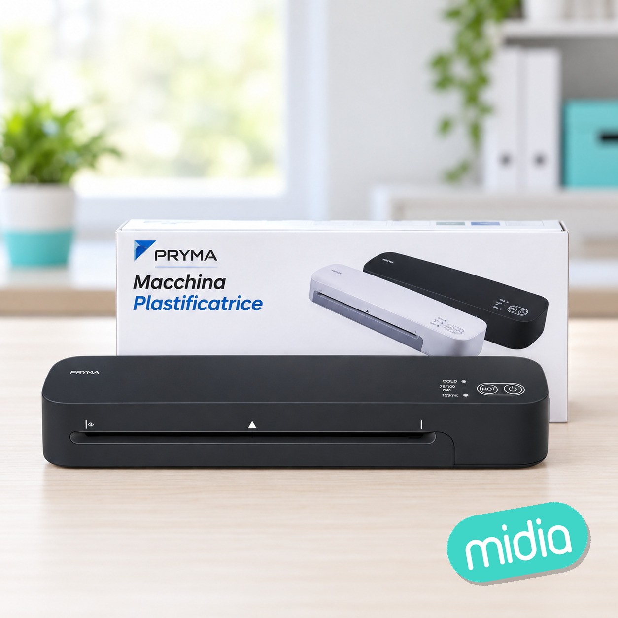 Máquina laminadora a4 negro 360x112x65mm