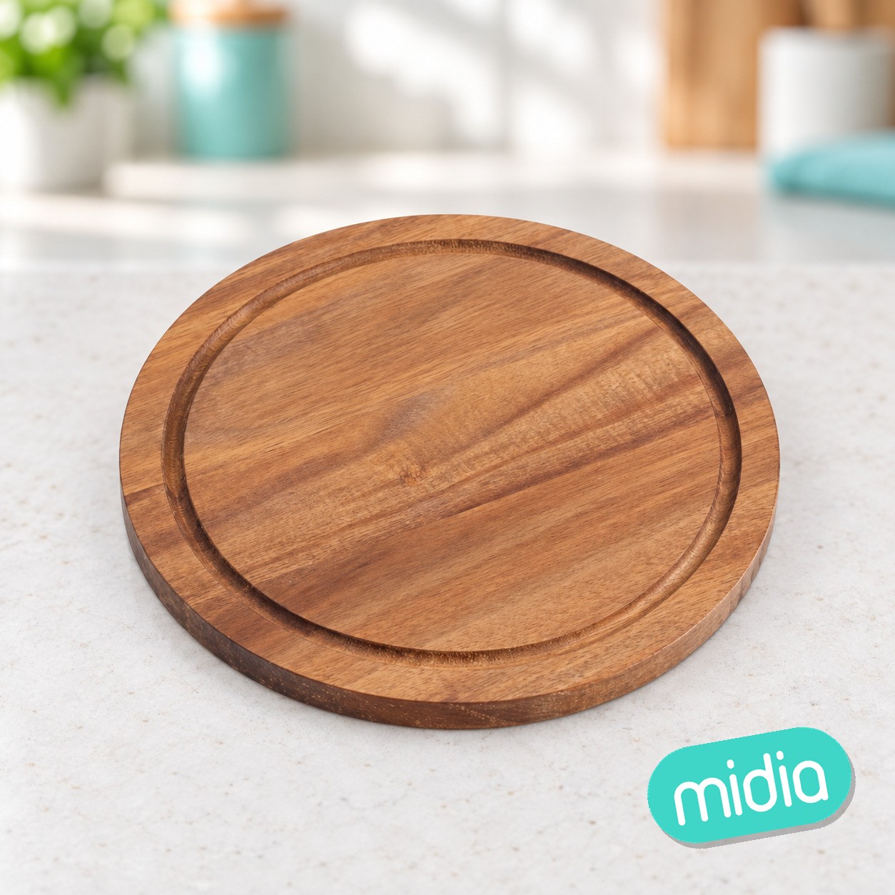 Tabla madera redonda 25x25x1,5cm