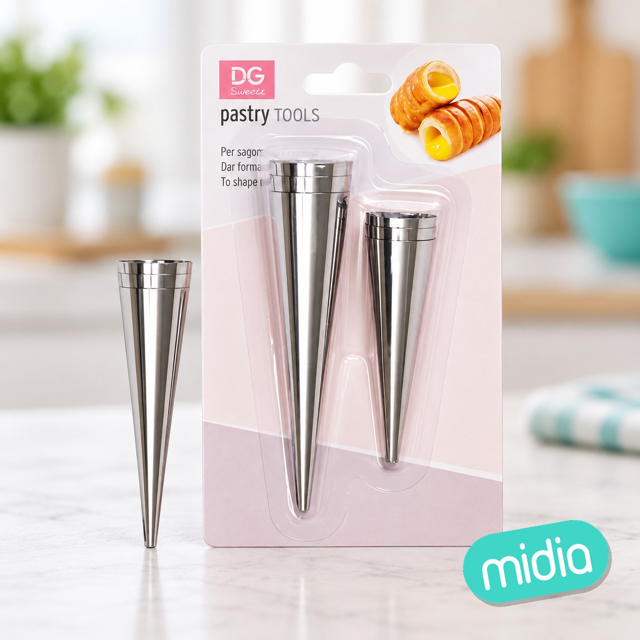 Molde de cono 12x2.7-8.6x2.6cm 6pz