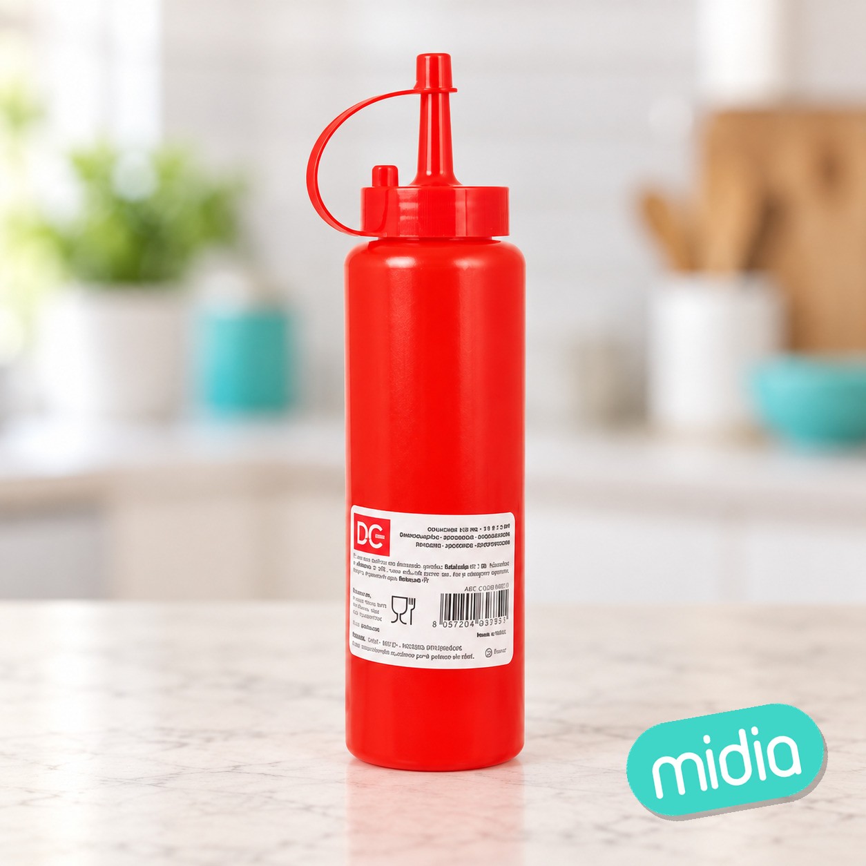 Bote dispensador salsa 230ml 19x5cm
