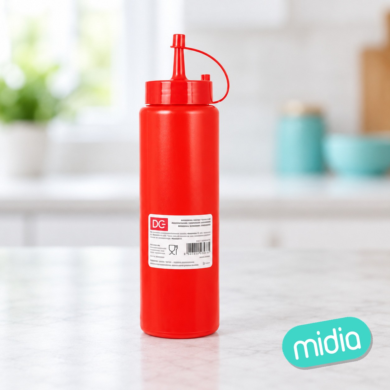 Bote dispensador salsa 25x6,7cm 700ml