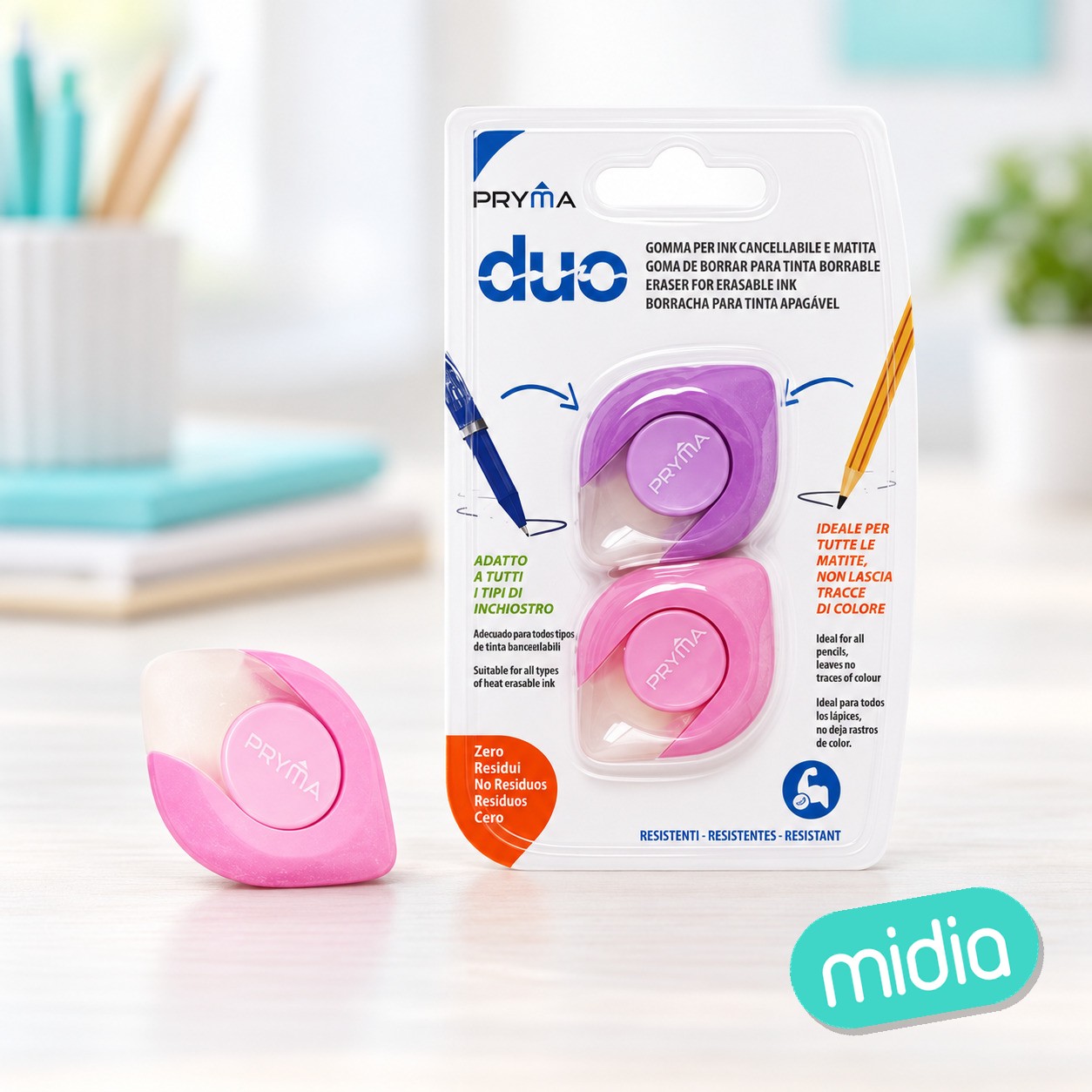 Borrador 2 en 1 para tinta borrable 2pcs