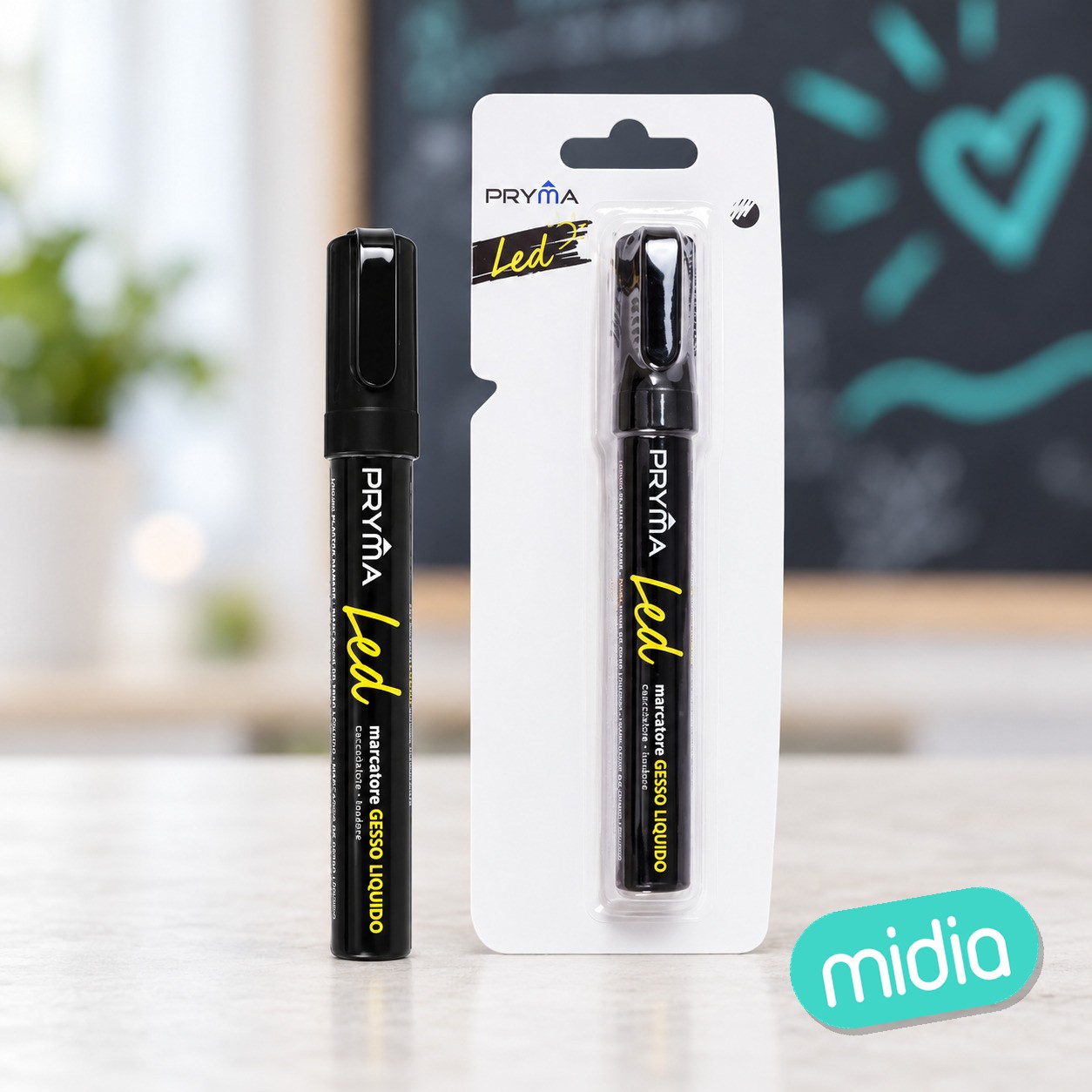 Rotulador de tiza liquida 2mm negro