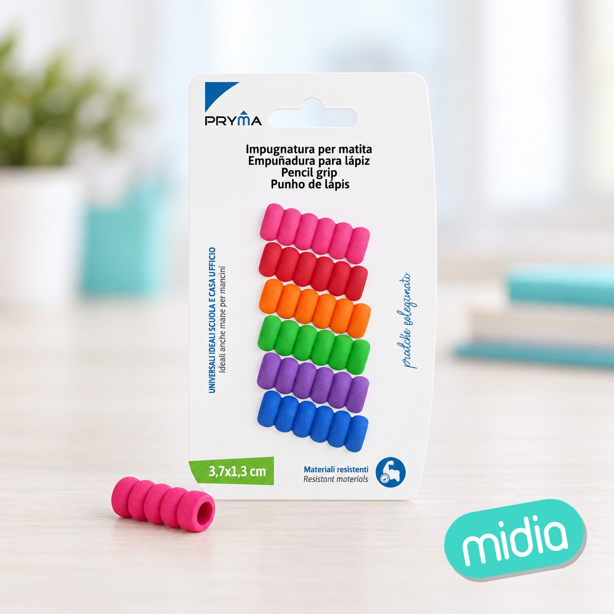Empuñadura para lápiz 4x1,2cm 6pz