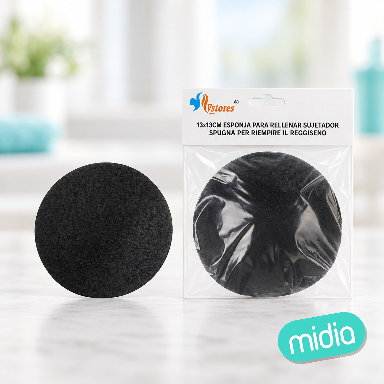 Esponja para rellenar sujetador negro