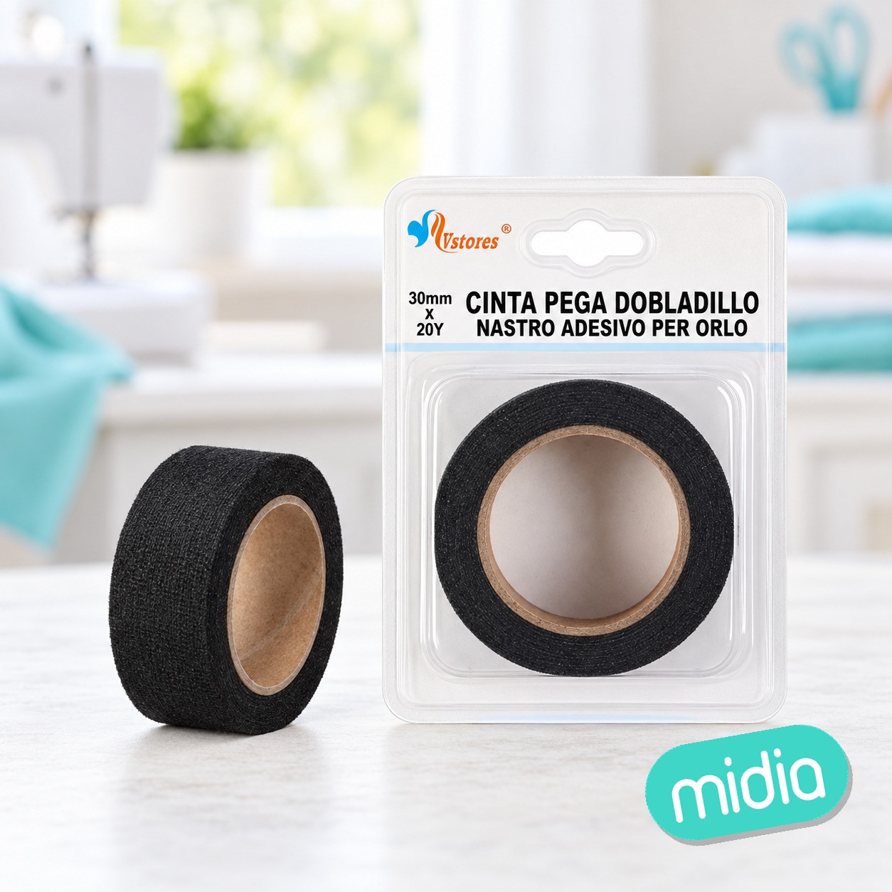 Cinta plancha negro 30mm"20y