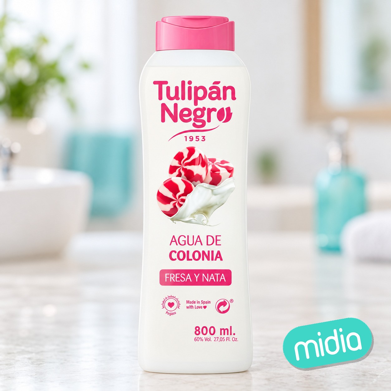 Tulipan negro agua de colonia 800ml. fresa y