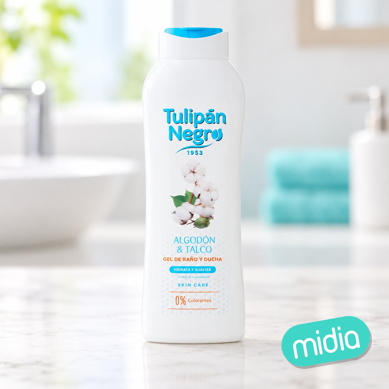 Tulipan negro gel 650ml.algodon y talco