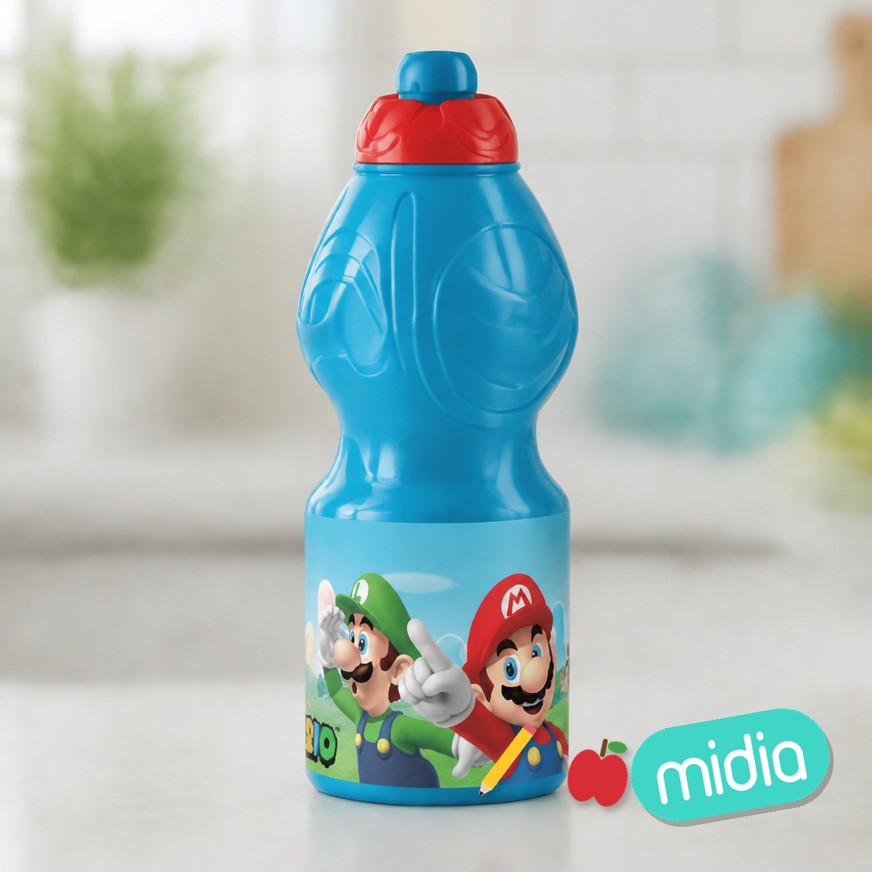 Stor botella sport 400 ml super mario