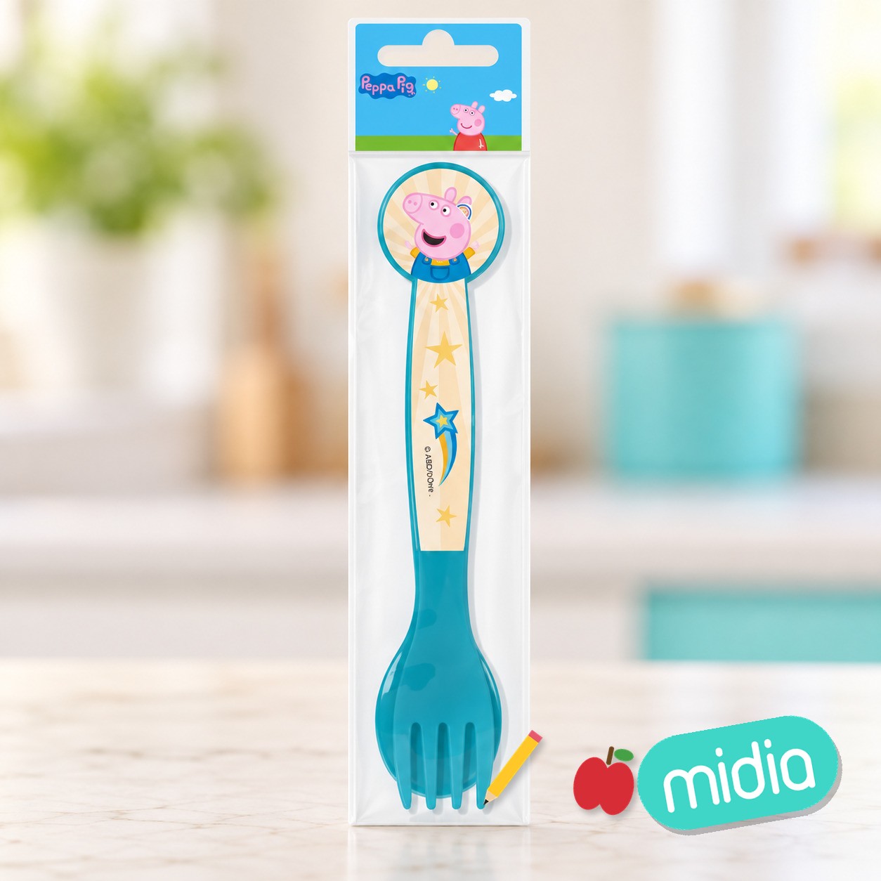 Stor set de 2 cubiertos pp peppa pig kindness counts