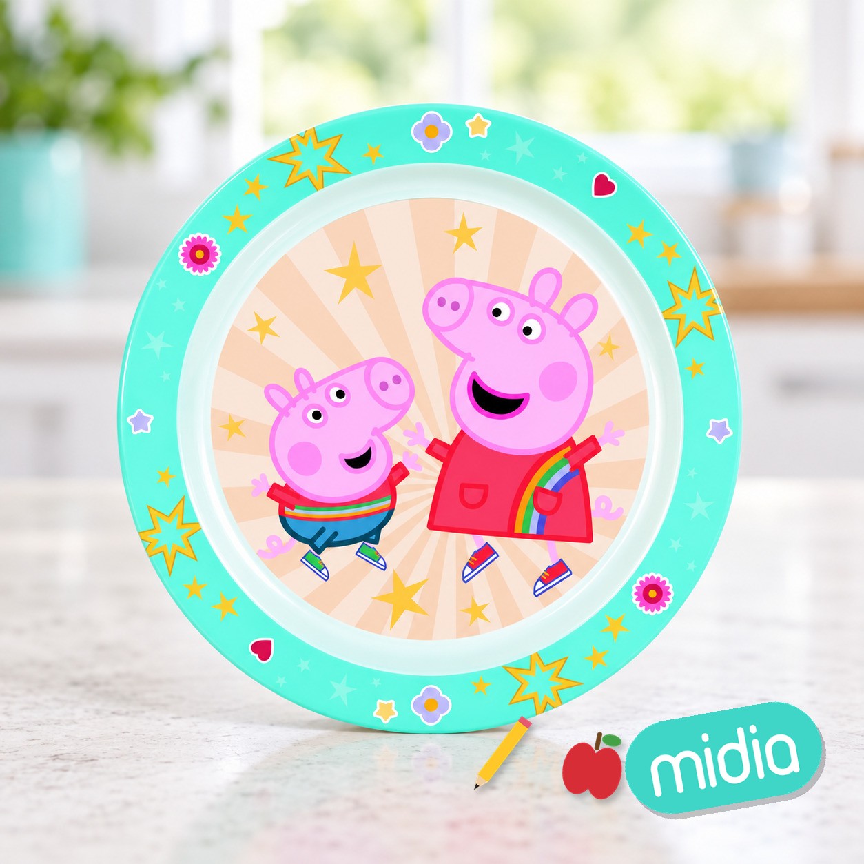 Stor plato micro kids peppa pig kindness counts