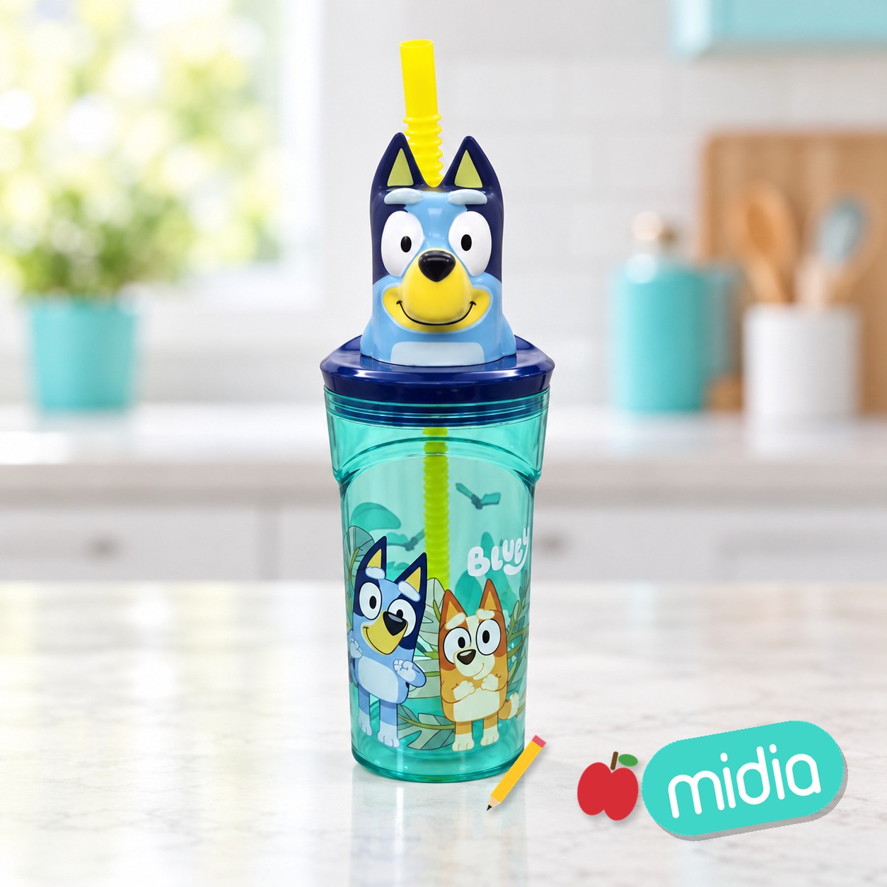 Stor vaso figurita 3d 360 ml bluey