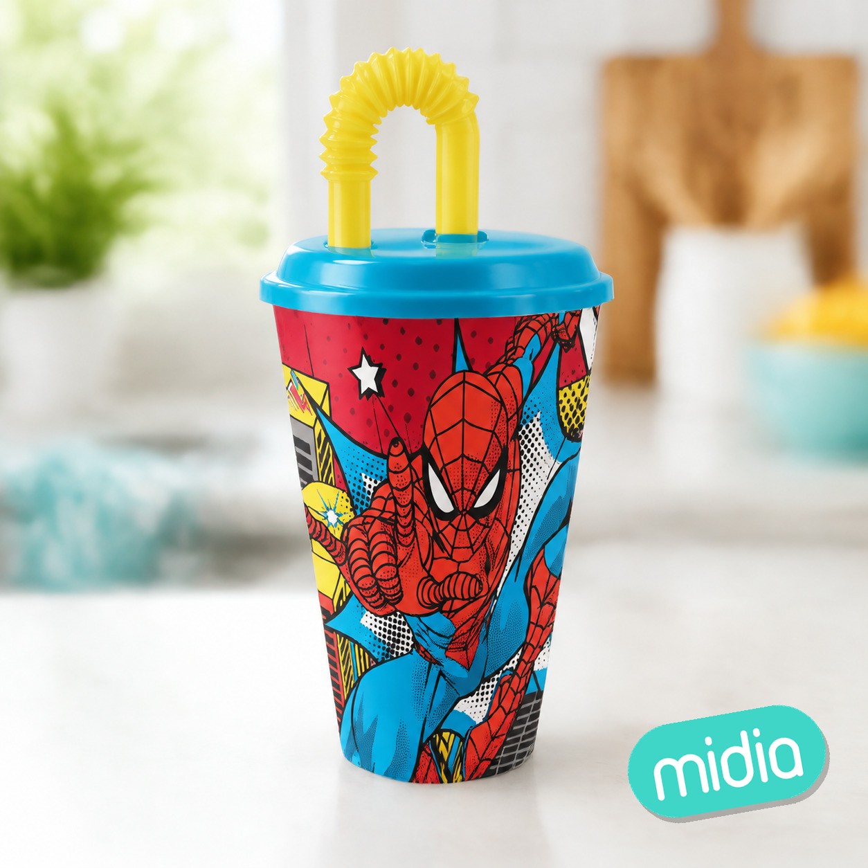 Stor vaso caña easy 430 ml spiderman midnight flyer