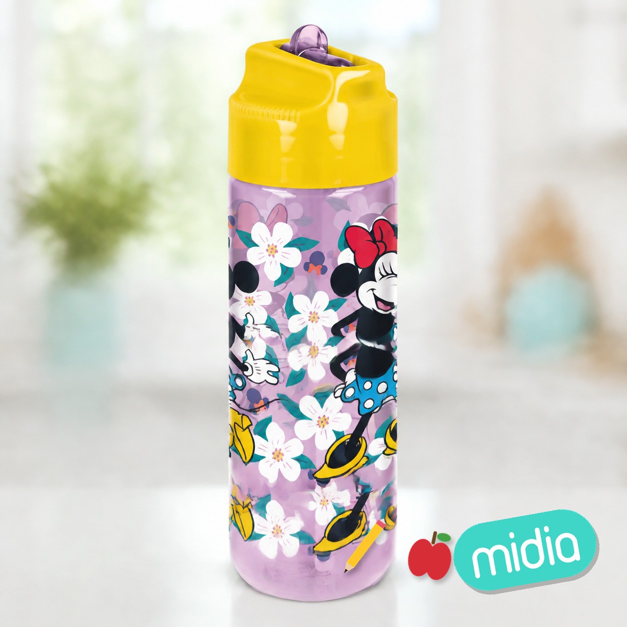 Stor botella ecozen hidro pequeña 430 ml minnie sunshine
