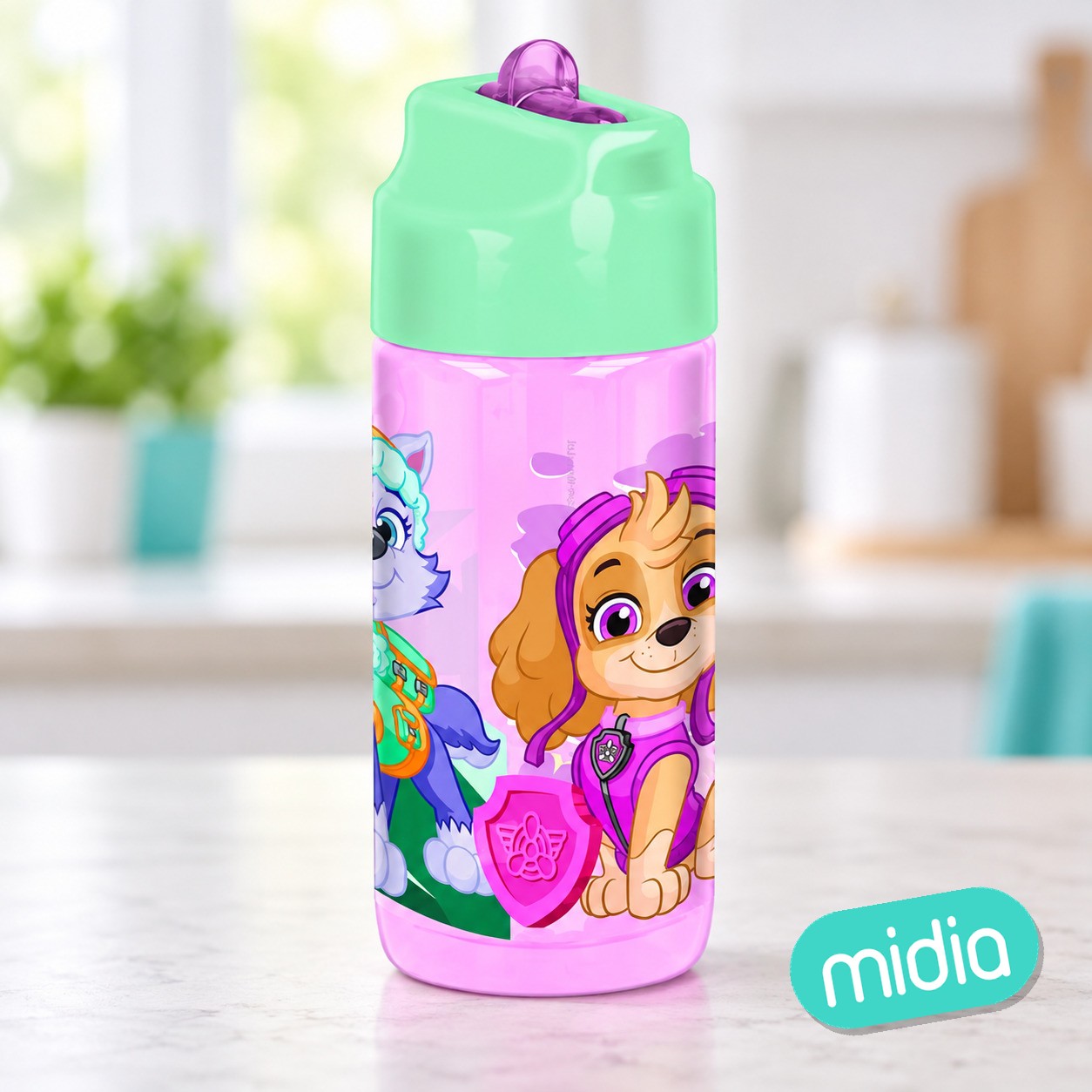 Stor botella ecozen hidro pequeña 430 ml paw patrol girl superpowers