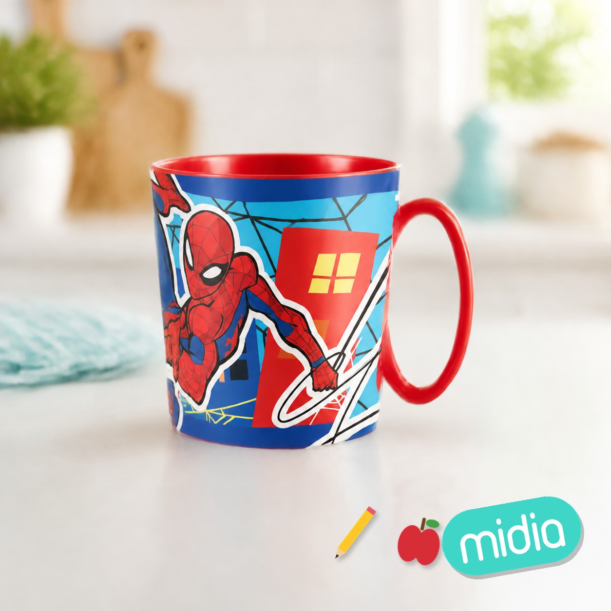 Stor taza micro 390 ml spiderman mob rules