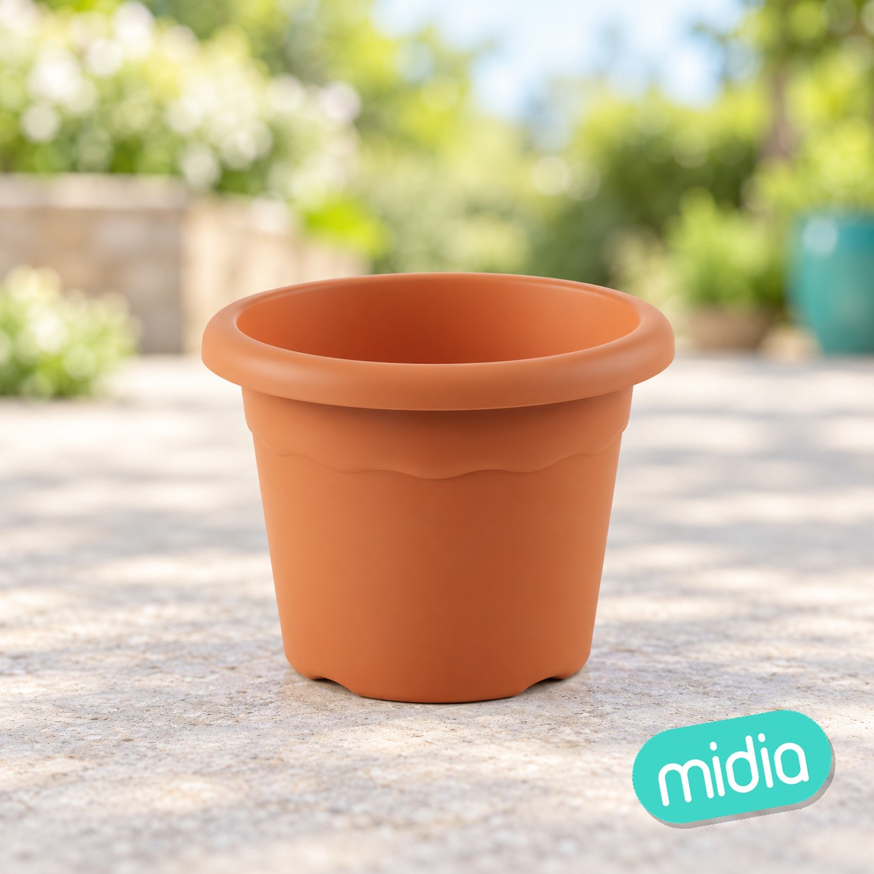 Terra maceta redonda ø 12cm terracota c24