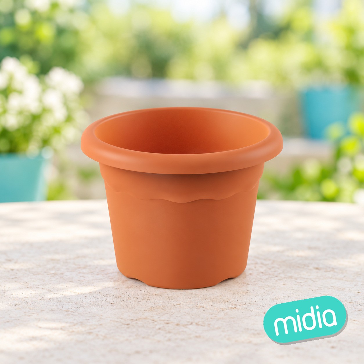 Terra maceta redonda ø 16cm terracota c24