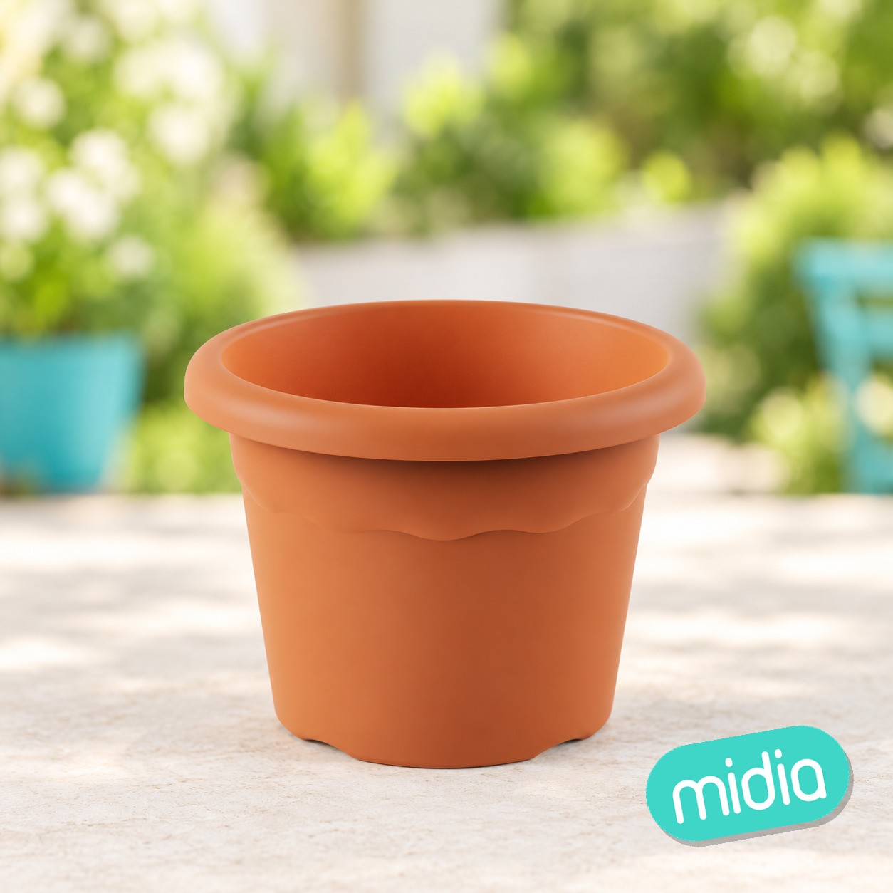 Terra maceta redonda ø 20cm terracota c24