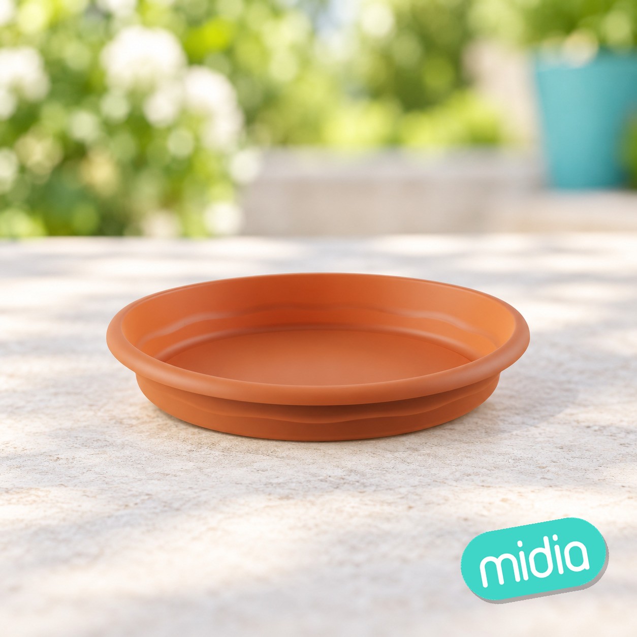 Terra plato redondo ø 16cm terracota c24