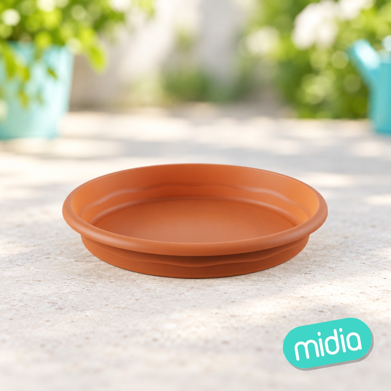 Terra plato redondo ø 22cm terracota c24