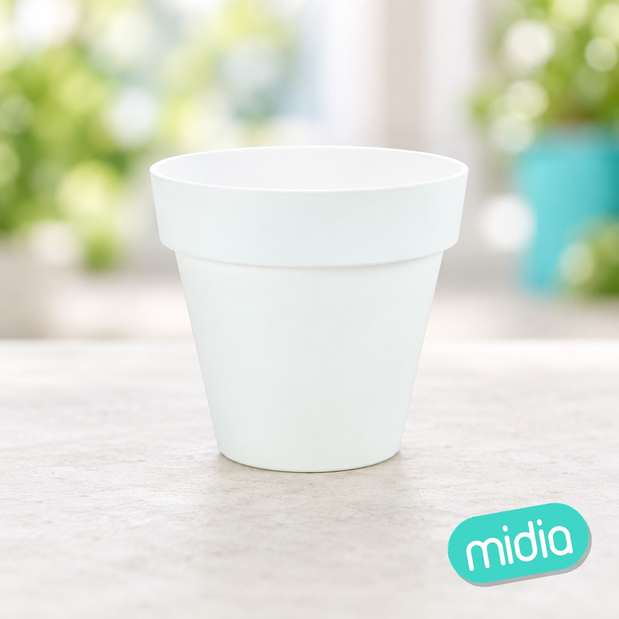 Tes maceta redonda ø 14cm blanco c24