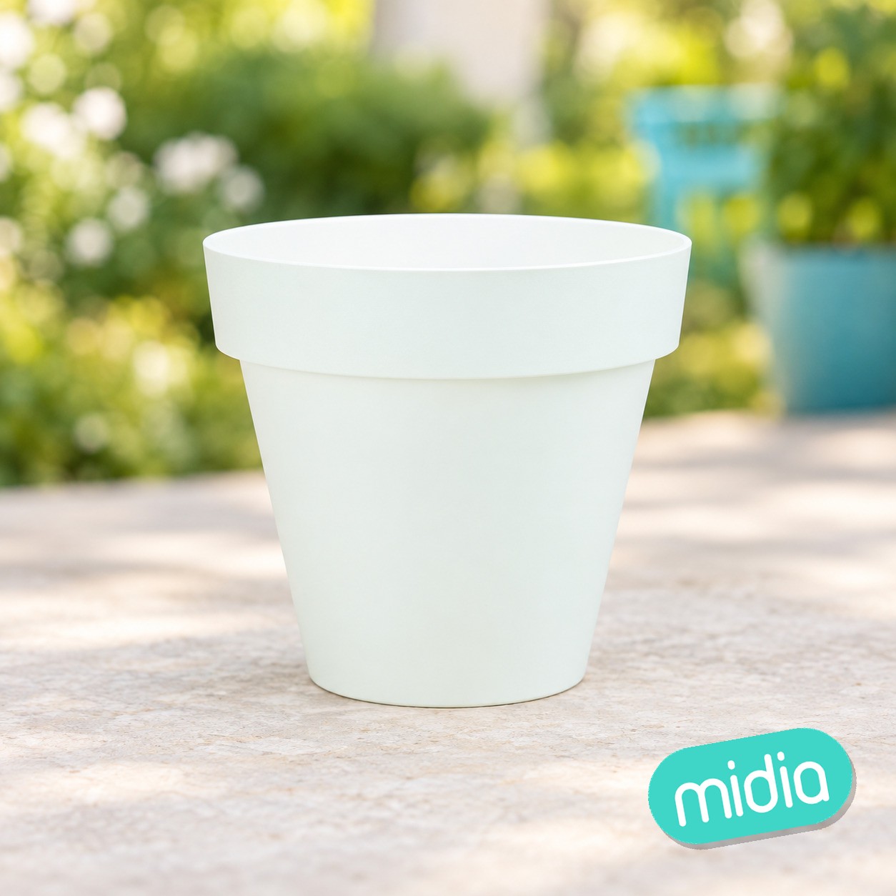 Tes maceta redonda ø 32cm blanco c12