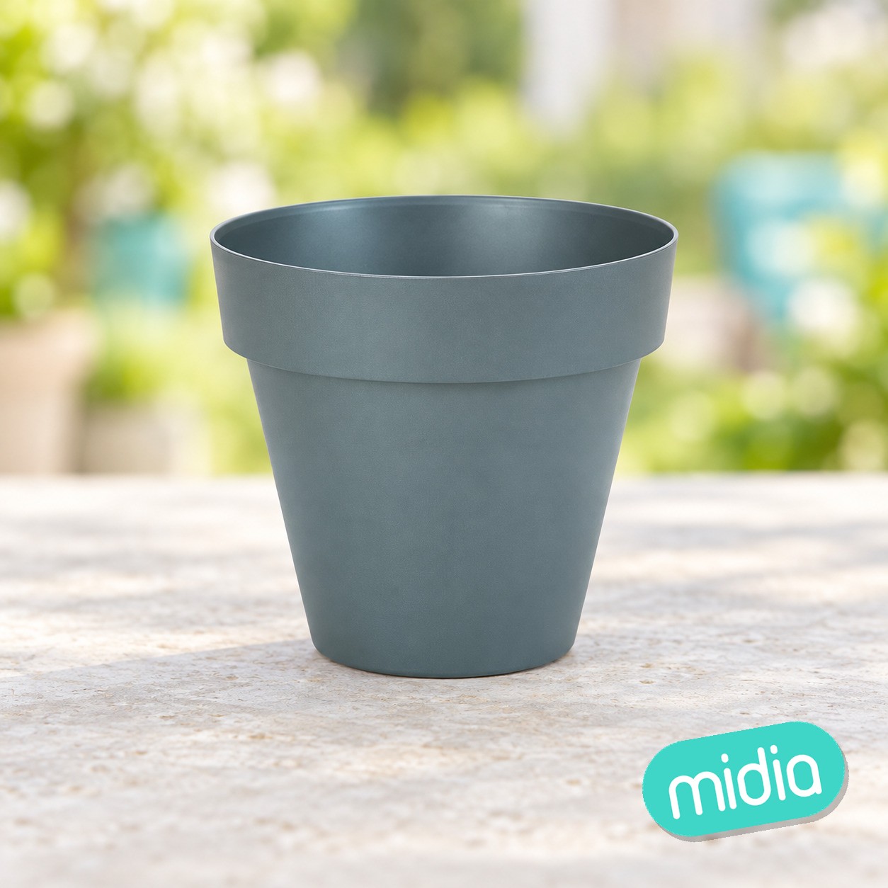 Tes maceta redonda ø 14cm antracita c24
