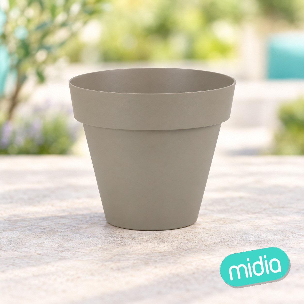 Tes maceta redonda ø 26cm taupe c24