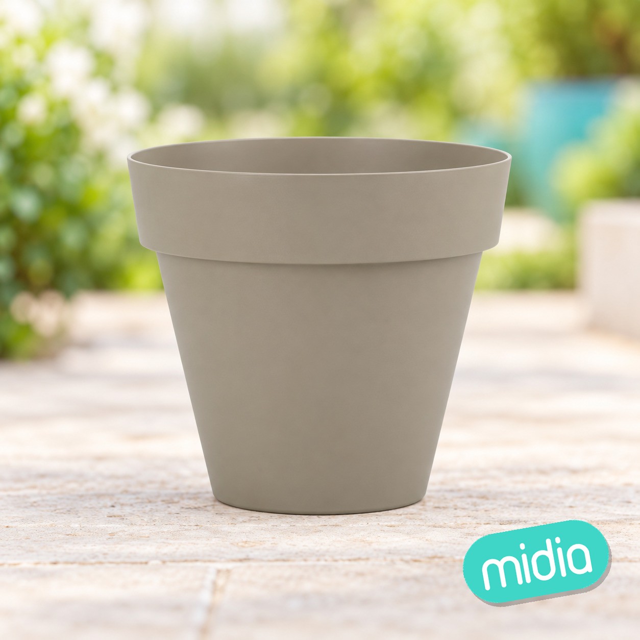 Tes maceta redonda ø 38cm taupe c12