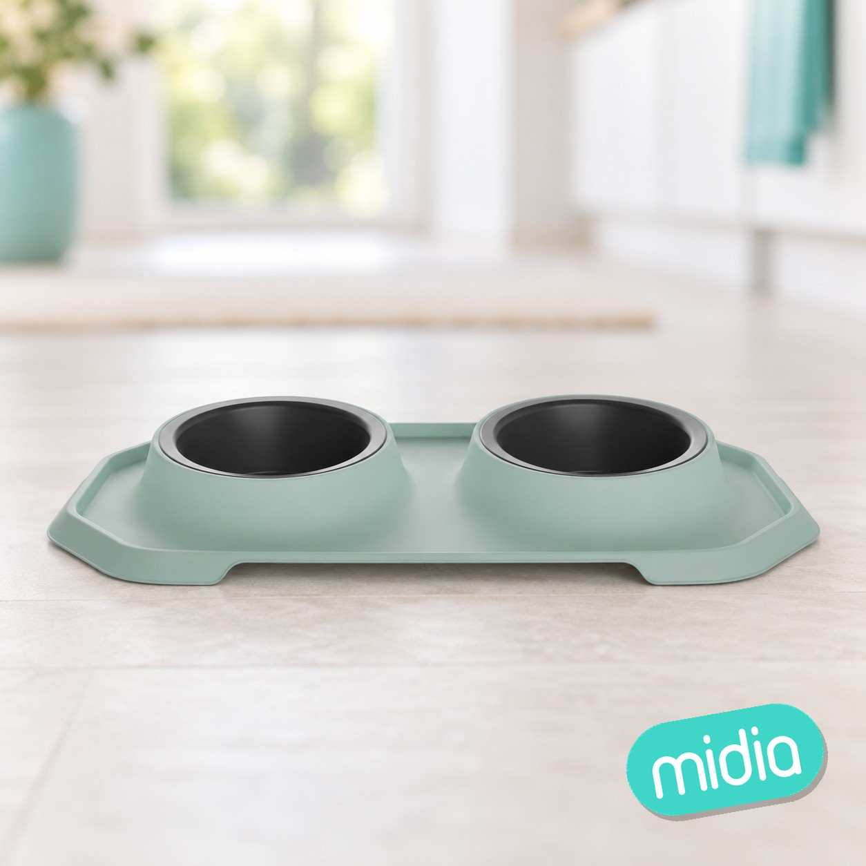Set comedero 0,5l+0,5l menta c6