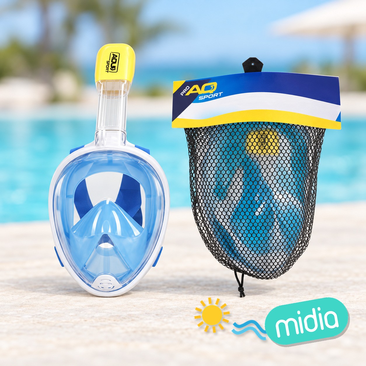 Aqua sport-mascara snorkel med