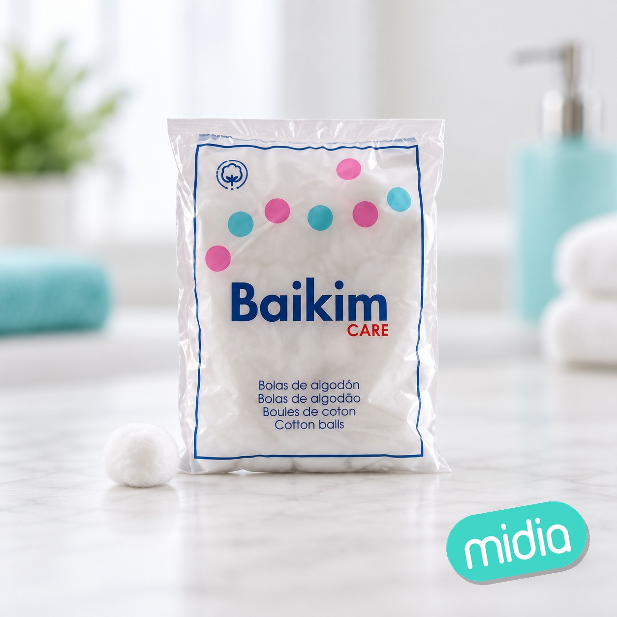 Bolas algodon blancas baikim