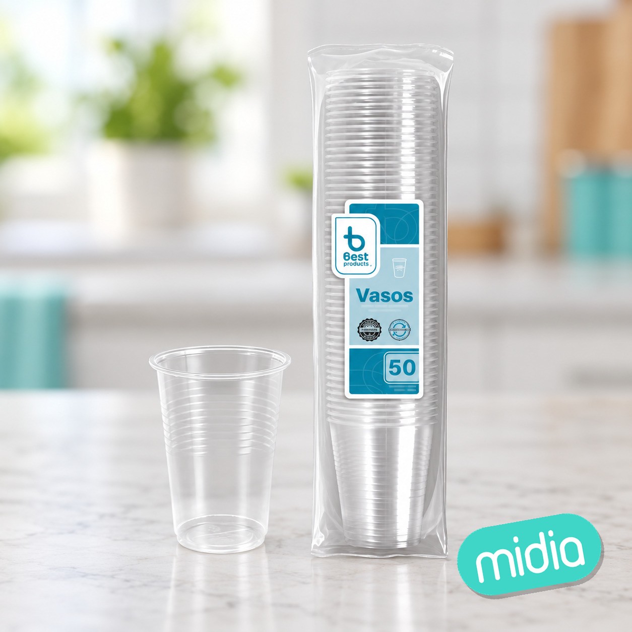 S/50 vaso reutilizable transp. 200 cc pp