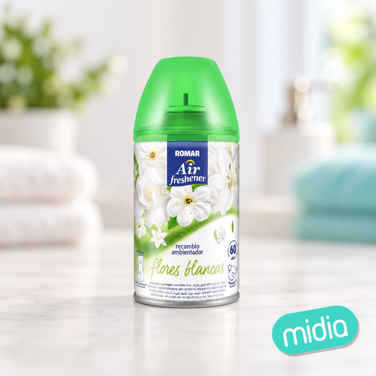 Recambio aerosol flores blanca