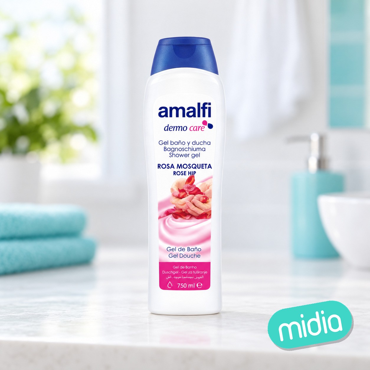 Gel baño ducha rosa mosqueta 750ml