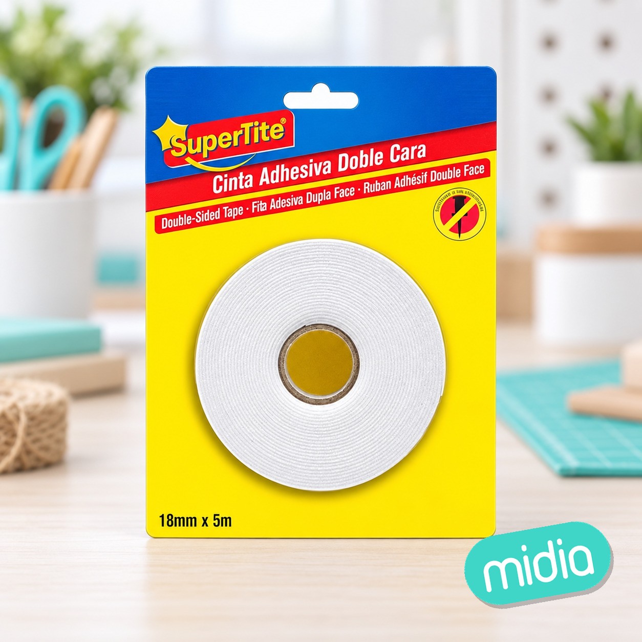 CINTA DOBLE CARA, 5mx18mm Blist. (12/144)