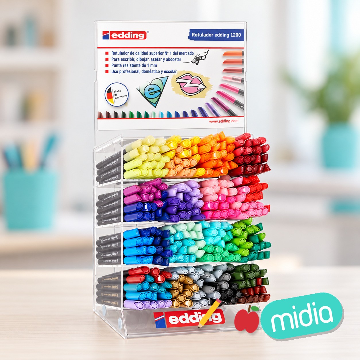 Rotulador edding 1200 rojo