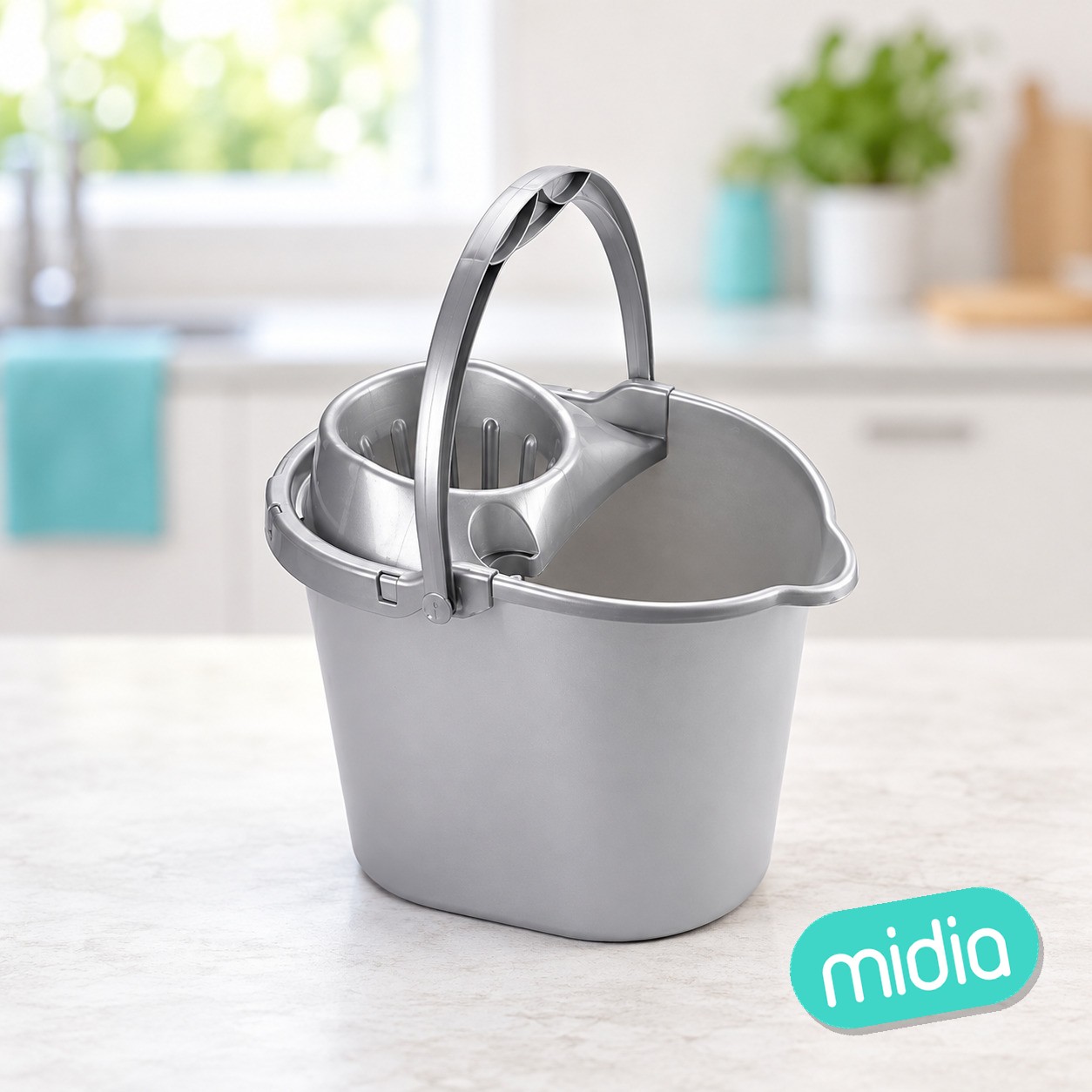 Cubo fregona plata