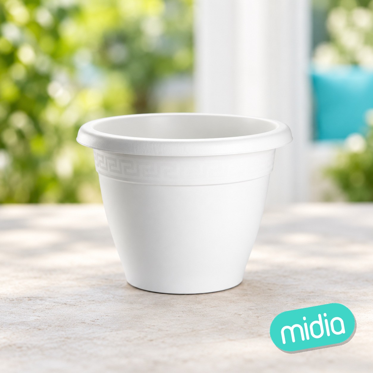 Maceta redonda 20 cm blanco