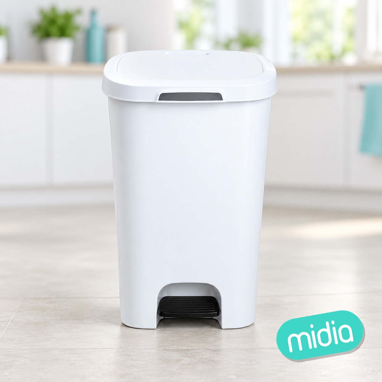 Cubo pedal 50 l color blanco