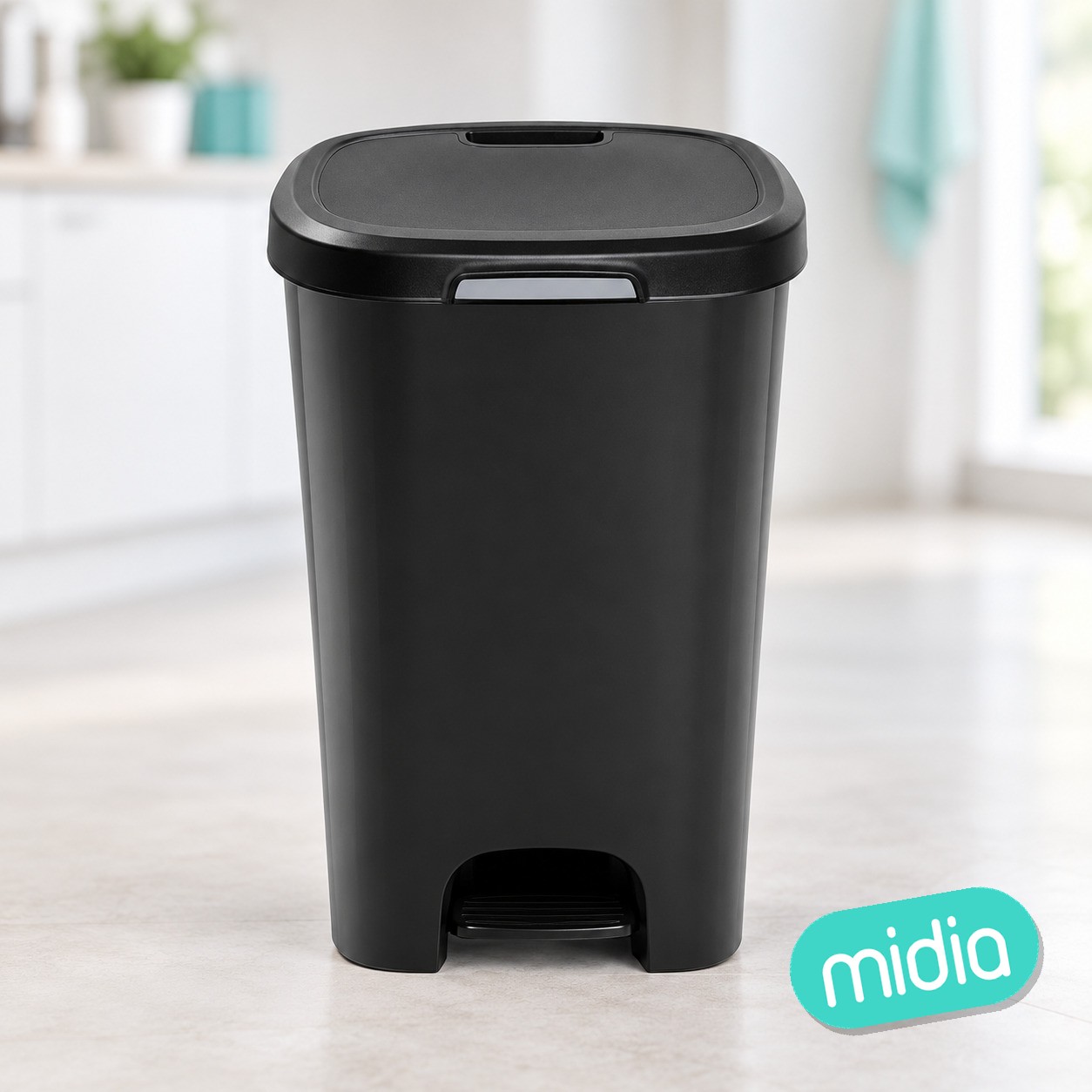 Cubo pedal 50 l color negro