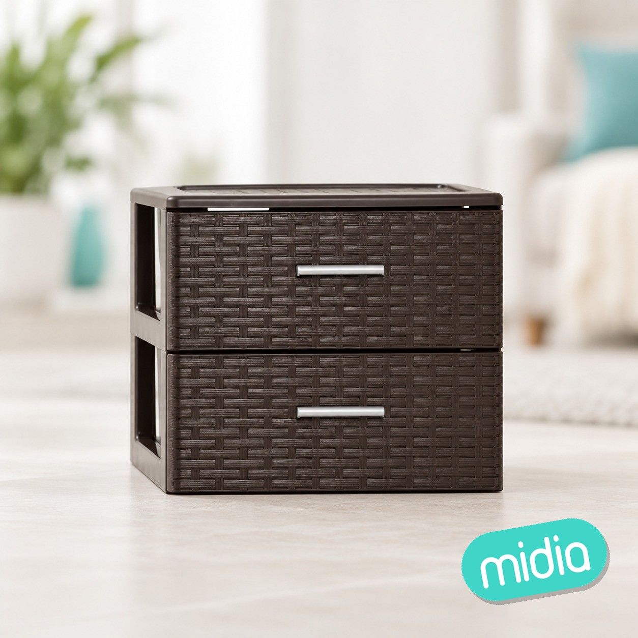 Cajonera rin rattan 2 cajones