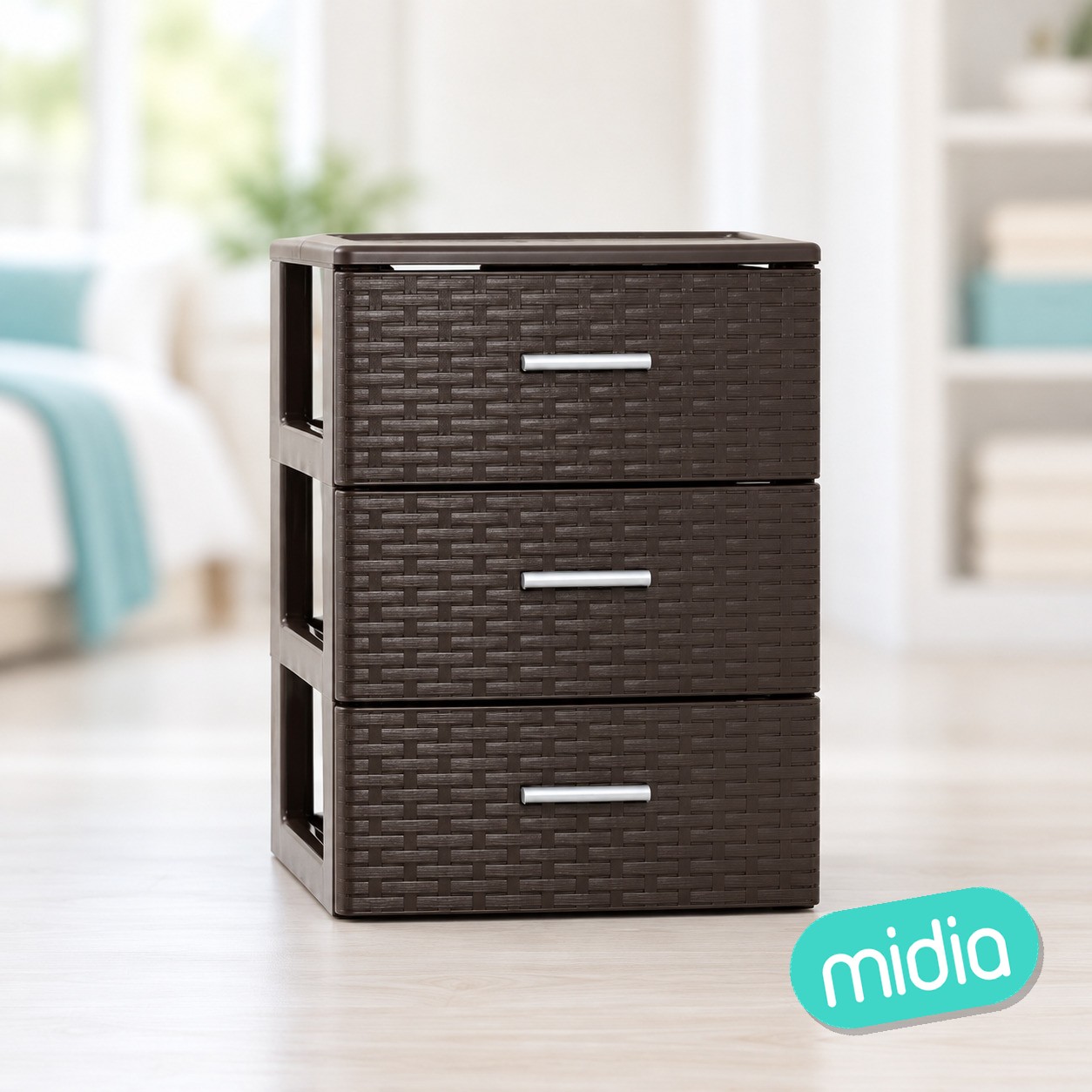 Cajonera rin rattan 3 cajones wengue
