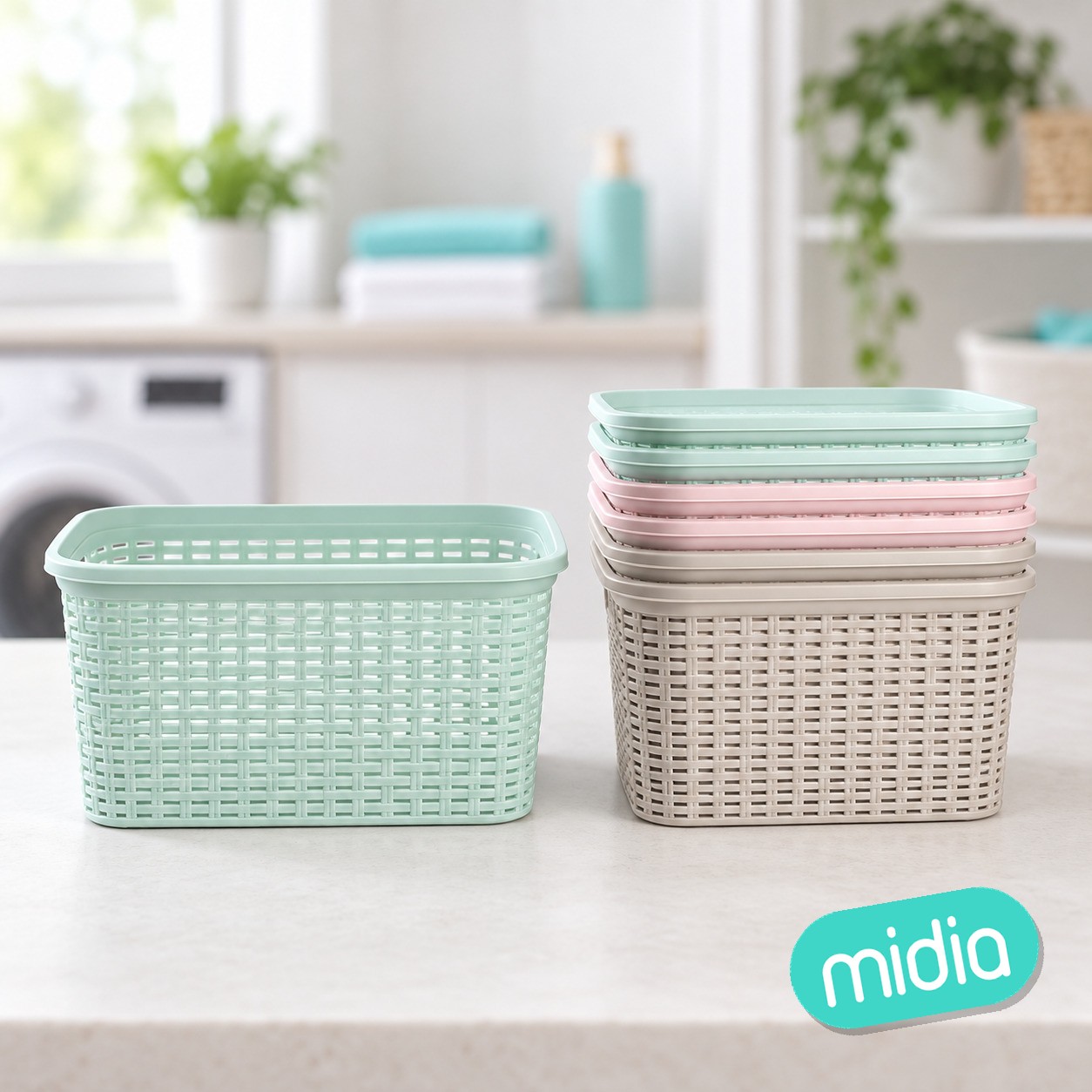 Cesta ropa rattan 35l 53x36